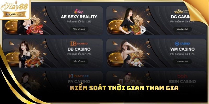 Kiểm soát thời gian chơi cũng là yếu tố quan trọng